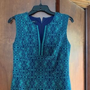 Adorne Tatum Scuba Knit Dress - Size 6 | Color: Blue/Green | Size: 6 | Shawns70's Closet